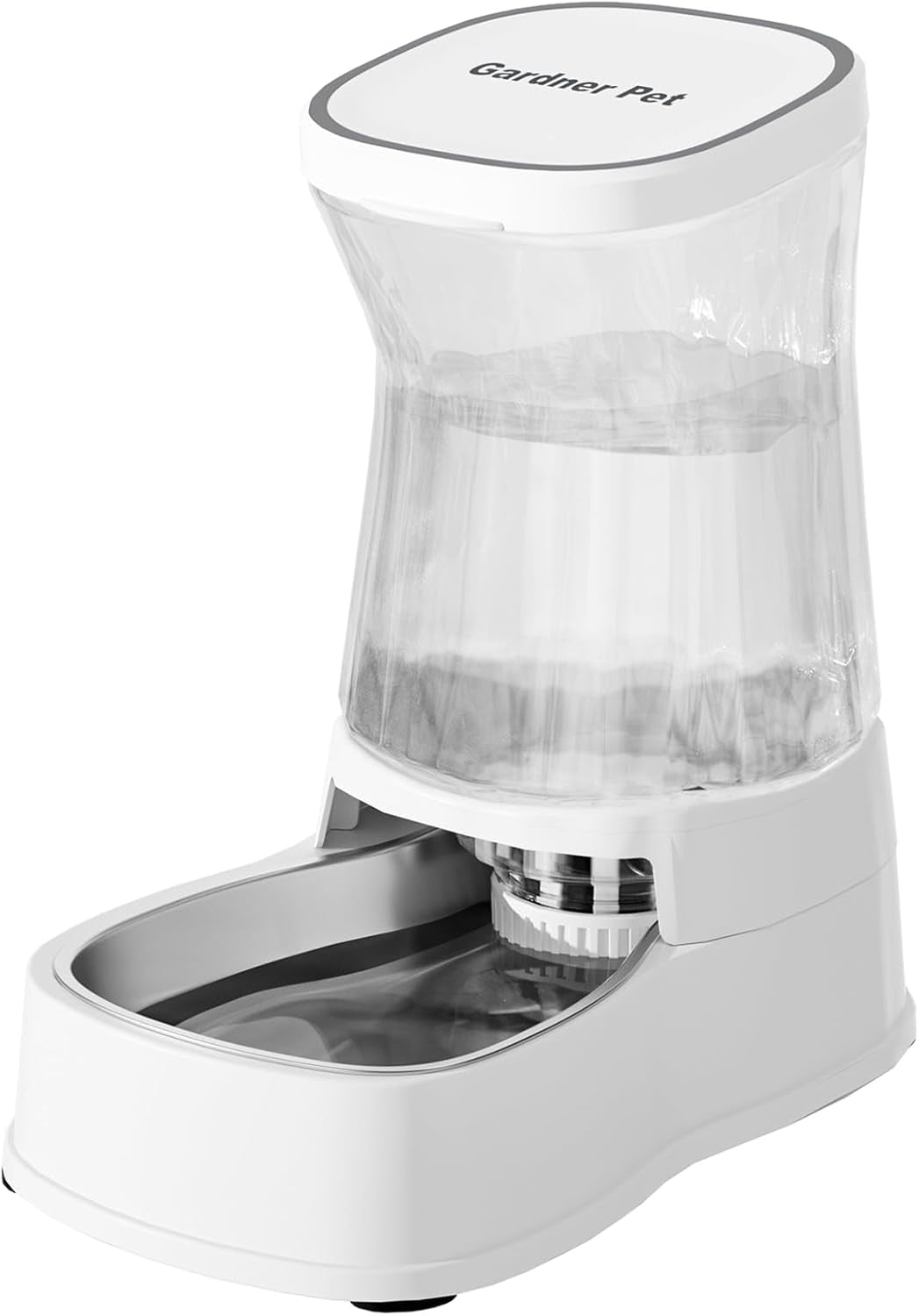 Automatic Dog Water Dispenser Gravity Stainless Steel Water Waterer Feeder, 100% Bpa-Free Large Capacity Water Feeding Bowls for Medium & Large-Sized Dogs Cats Other Pets -(1 Gallon)