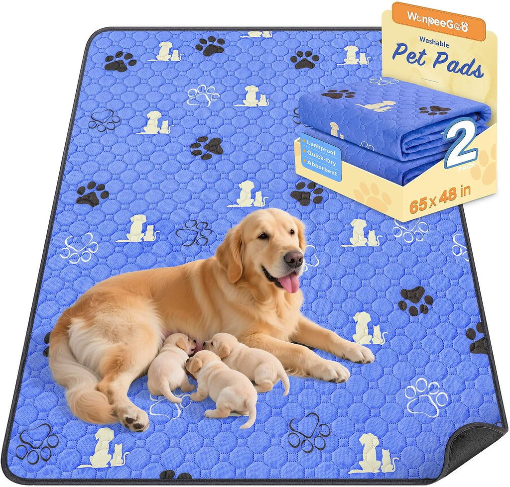 Washable Pee Pads for Dogs, Waterproof, 18 X 24 In, 4 Pack, Gray | Super Absorbent, Waterproof and Non-Slip; Washable, Reusable Dog Pads for Crates, Playpens, Floors, Furniture and Travel