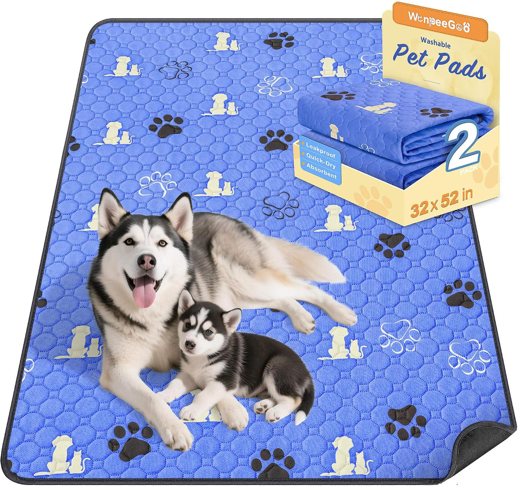 Washable Pee Pads for Dogs, Waterproof, 18 X 24 In, 4 Pack, Gray | Super Absorbent, Waterproof and Non-Slip; Washable, Reusable Dog Pads for Crates, Playpens, Floors, Furniture and Travel