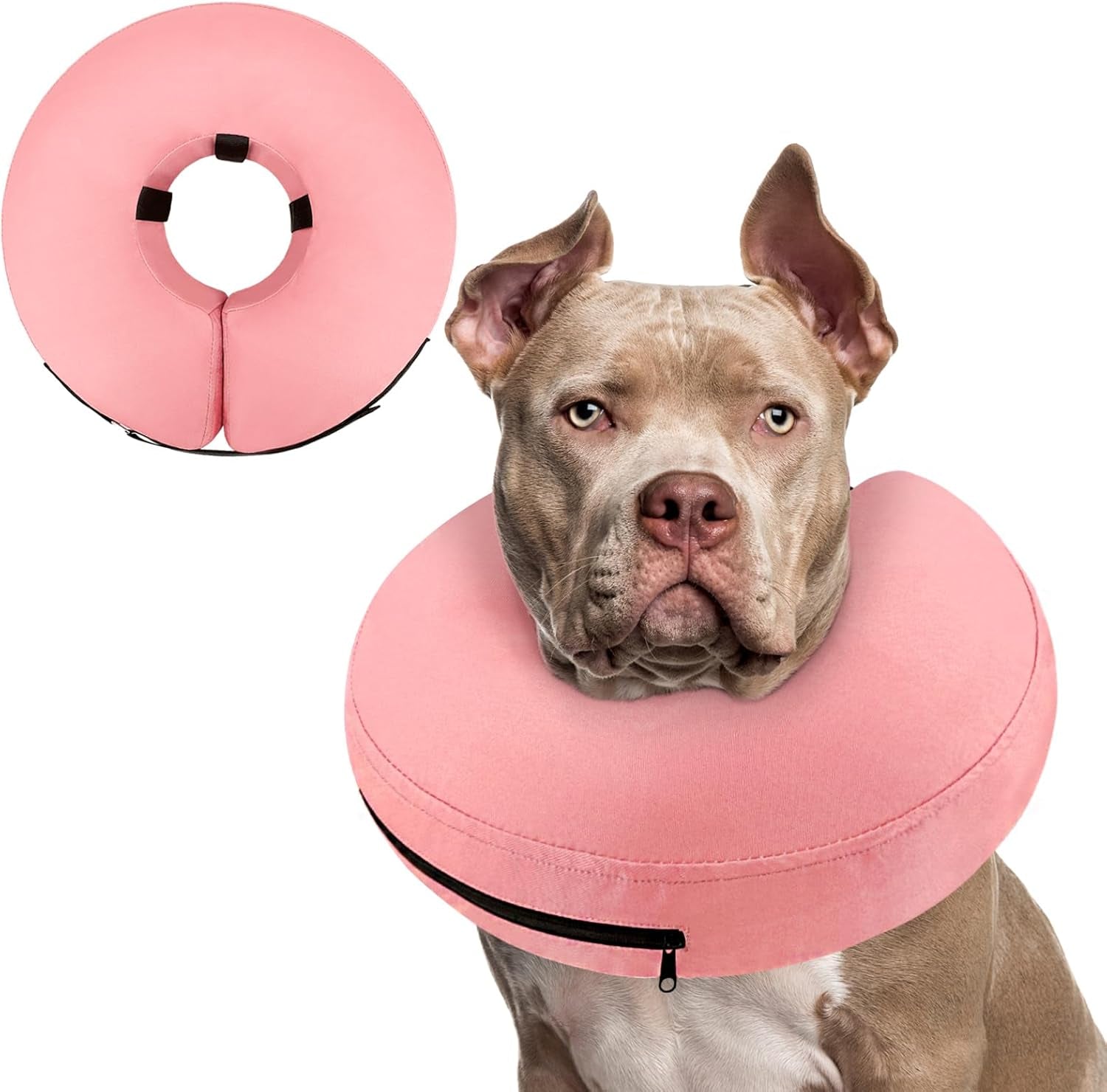 Inflatable Dog Cone Collar Alternative after Surgery, Doggie Neck Donut Collar Recovery Ecollar for Post Surgery, Soft Dog Cone for Small Medium Puppies Cats