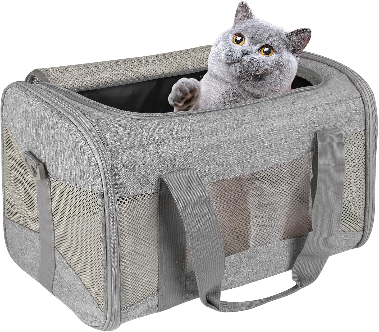 Cat Dog Carriers Soft-Sided Pet Carrier Large Cats for Medium Big Cat Small Dog Puppy up to 16Lbs TSA Airline Approved Animal Collapsible Cat Carrier Carriers Travel Carrier Cat Bag (17X11X11)