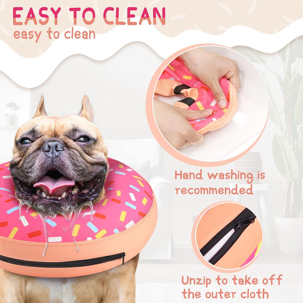Inflatable Dog Cone Collar Alternative after Surgery, Doggie Neck Donut Collar Recovery Ecollar for Post Surgery, Soft Dog Cone for Small Medium Puppies Cats