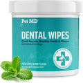 Dental Wipes for Dogs Teeth - Fresh Apple & Mint Flavor - 100Ct | Dog Teeth Cleaning Wipes to Remove Plaque and Tartar - Promotes Healthy Gums & Fresh Breath for Overall Oral Hygiene