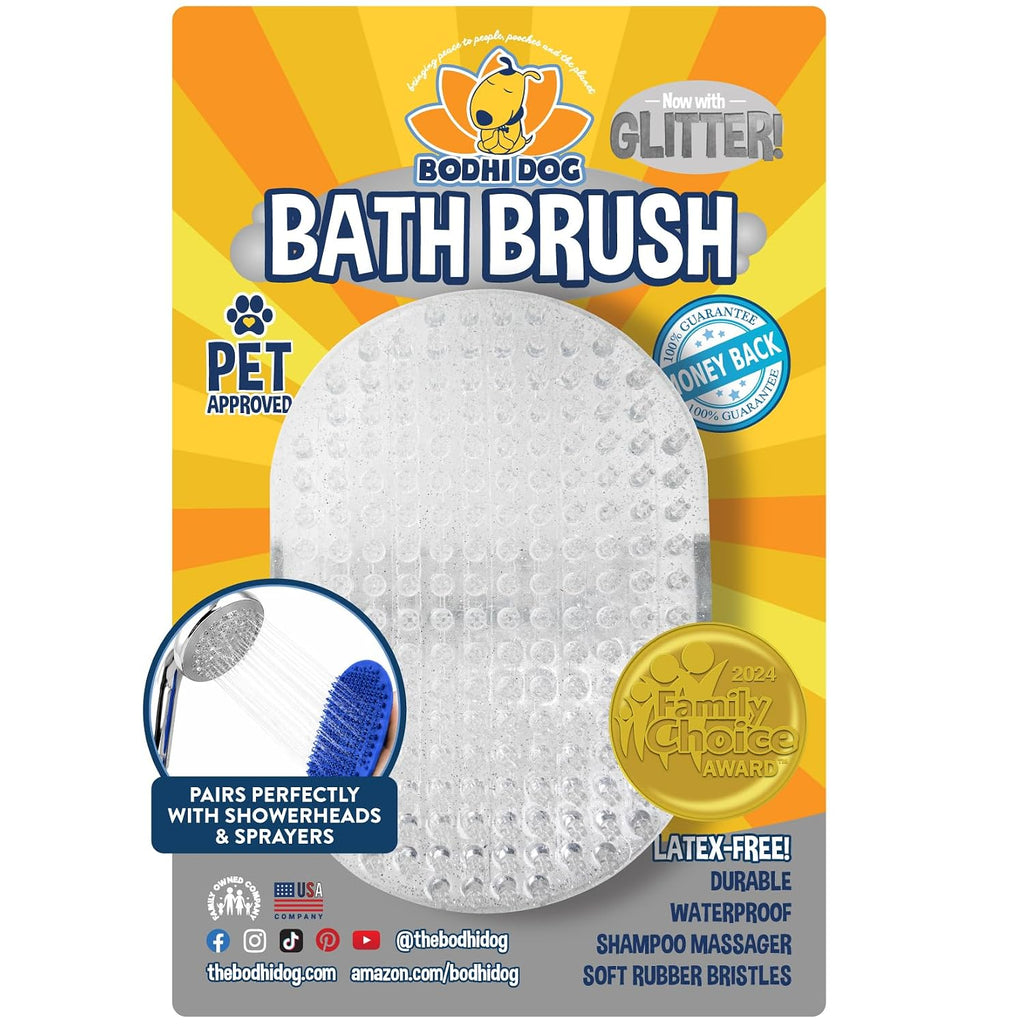 Shampoo Brush - Pet Grooming & Bath Supplies for Dogs and Cats - Bath Brush for Long & Short Hair - Premium Scrubber for Shower, Showerhead, Sprayer & Bathing (One Pack, Blue)