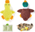 Cat Toys Catnip Crinkly Sound 2 Pcs, Mess-Free Stuffless Kitten Toy, Durable Feline Bite Interactive Kicker Toys for Cat Indoor Exercise 6.5 Inches