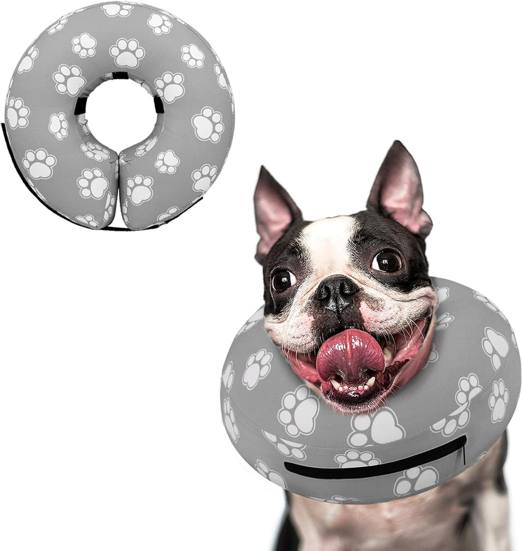 Inflatable Dog Cone Collar Alternative after Surgery, Doggie Neck Donut Collar Recovery Ecollar for Post Surgery, Soft Dog Cone for Small Medium Puppies Cats