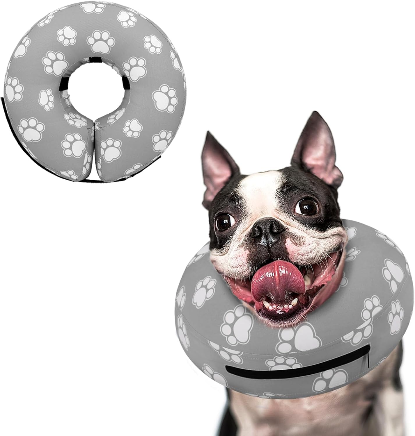 Inflatable Dog Cone Collar Alternative after Surgery, Doggie Neck Donut Collar Recovery Ecollar for Post Surgery, Soft Dog Cone for Small Medium Puppies Cats
