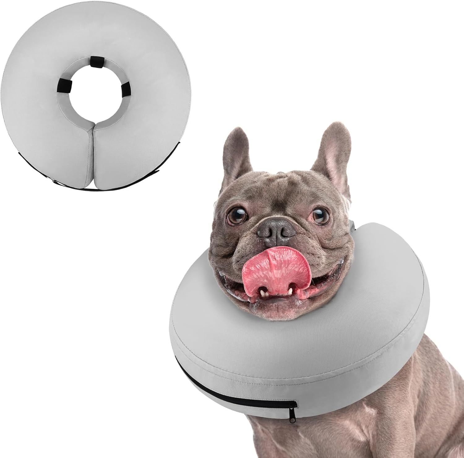 Inflatable Dog Cone Collar Alternative after Surgery, Doggie Neck Donut Collar Recovery Ecollar for Post Surgery, Soft Dog Cone for Small Medium Puppies Cats
