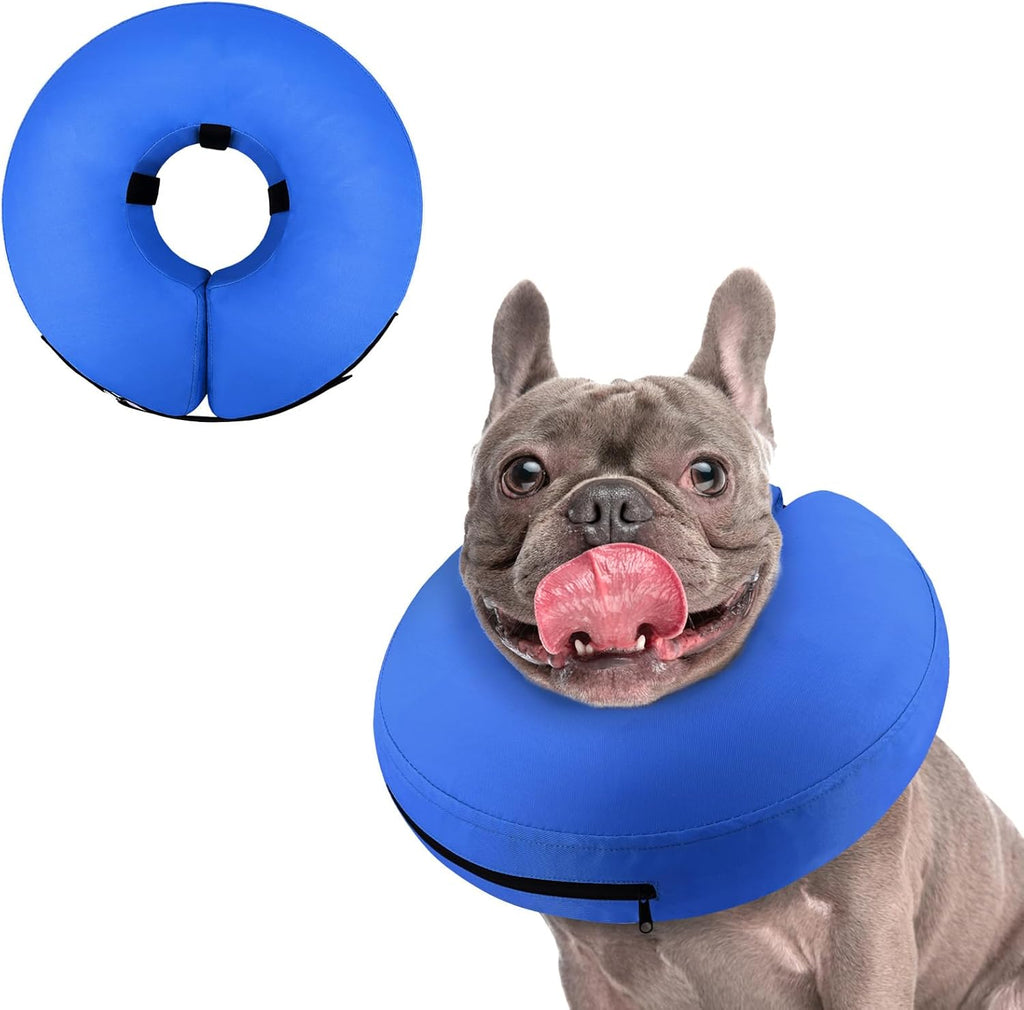 Inflatable Dog Cone Collar Alternative after Surgery, Doggie Neck Donut Collar Recovery Ecollar for Post Surgery, Soft Dog Cone for Small Medium Puppies Cats