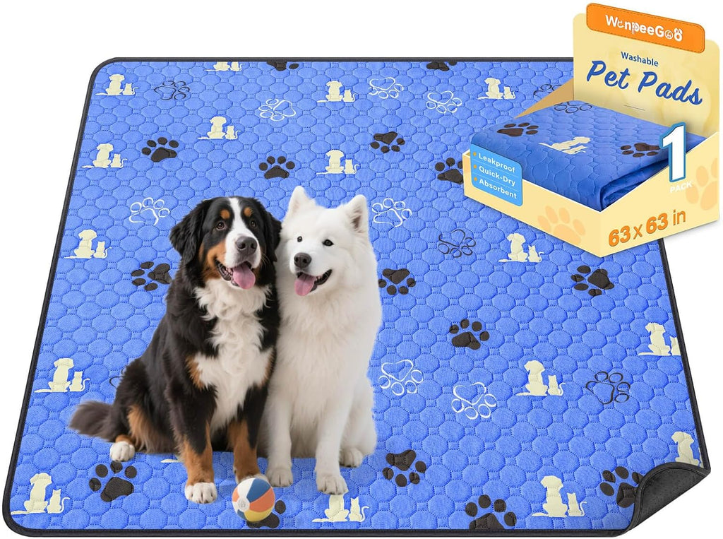 Washable Pee Pads for Dogs, Waterproof, 18 X 24 In, 4 Pack, Gray | Super Absorbent, Waterproof and Non-Slip; Washable, Reusable Dog Pads for Crates, Playpens, Floors, Furniture and Travel