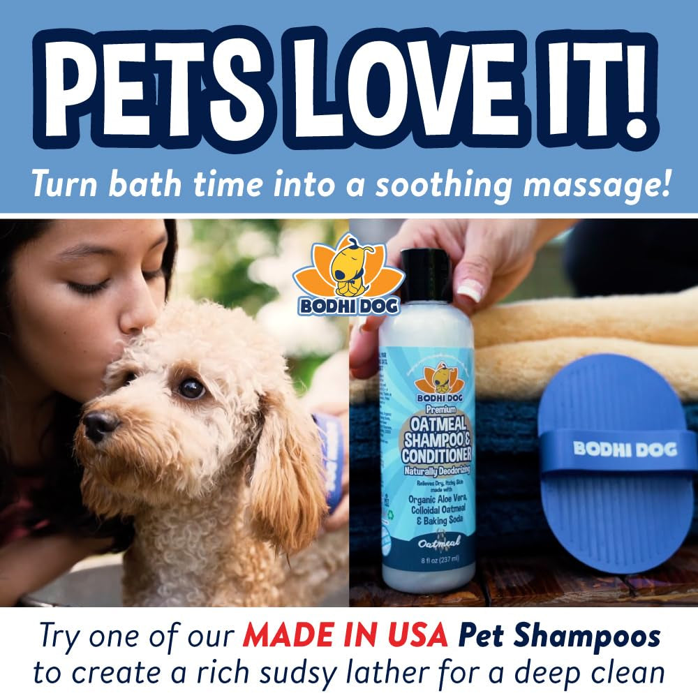 Shampoo Brush - Pet Grooming & Bath Supplies for Dogs and Cats - Bath Brush for Long & Short Hair - Premium Scrubber for Shower, Showerhead, Sprayer & Bathing (One Pack, Blue)