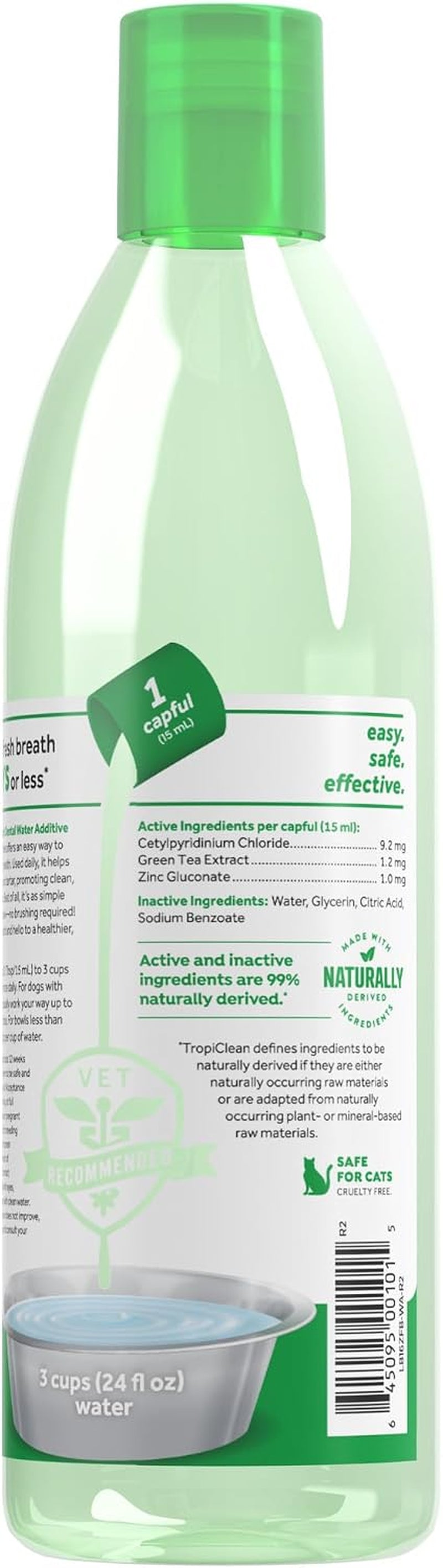 Fresh Breath Water Additive for Dogs, Dog Breath Freshener and Teeth Cleaning Solution, No Toothpaste or Toothbrush Required, 16Oz.